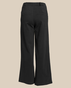 Wide Leg Pleated Pants Black