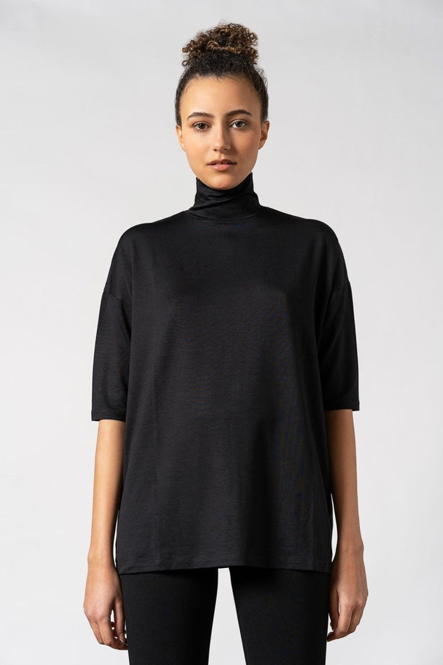 Tomasine Turtleneck Top Black - IVALO.COM