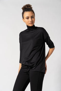 Tomasine Turtleneck Top Black - IVALO.COM