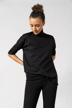 Tomasine Turtleneck Top Black - IVALO.COM