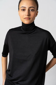 Tomasine Turtleneck Top Black - IVALO.COM