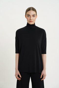Tomasine Turtleneck Top Black - IVALO.COM