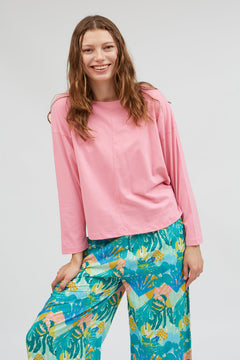 Uda Bat Sleeve Top Pink