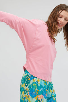 Uda Bat Sleeve Top Pink