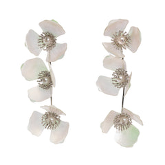 Triple Apple Flower Stud Earrings Rainbow