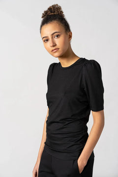 Tu Puff Sleeve Top Black - IVALO.COM