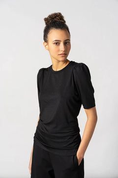 Tu Puff Sleeve Top Black - IVALO.COM