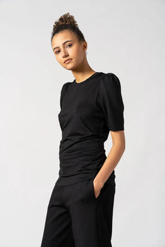Tu Puff Sleeve Top Black - IVALO.COM