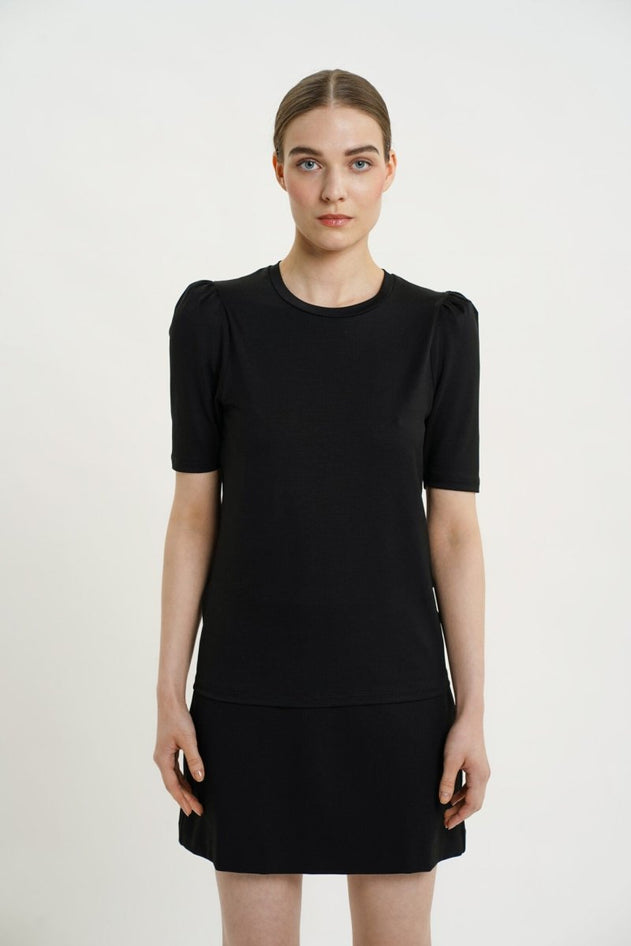 Tu Puff Sleeve Top Black - IVALO.COM
