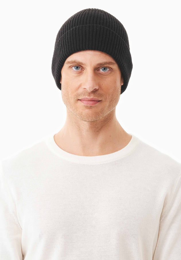 Ribbed Beanie Black