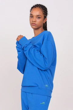 Unisex Oversize Crewneck Sweatshirt Cobalt Blue