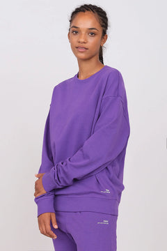 Unisex Oversize Crewneck Sweatshirt Purple