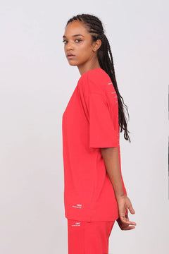 Unisex Oversize Crewneck T-Shirt Red