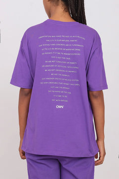 Unisex Oversize Crewneck T-Shirt Violet