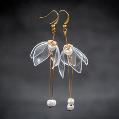 Lily Double-Drop Earrings Clear