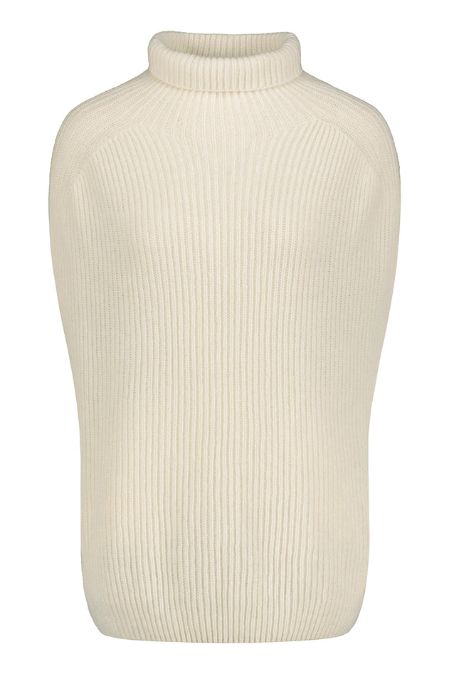 Utö Merino Collar Vest Swan White