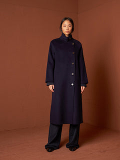 Maxi Wool Coat Blue