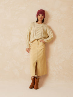 Cableknit Jumper Beige