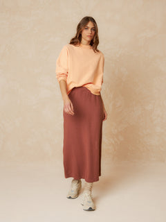 Basic Cotton Jumper Peach Orange