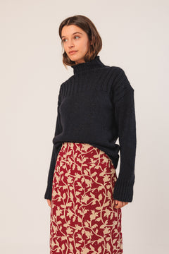Viscose Pencil Skirt Red