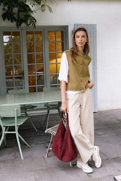 Boxy Twill Vest