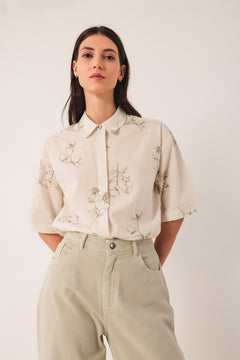 Wide-Leg Pants Beige