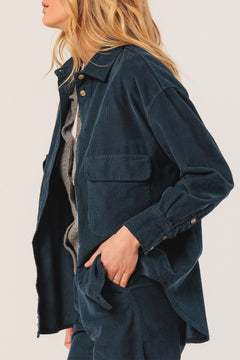 Cotton Corduroy Shirt Blue