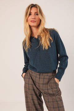 Paty Straight Pants Brown Checkered