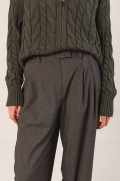 Tailored Pleated Pants Marengo