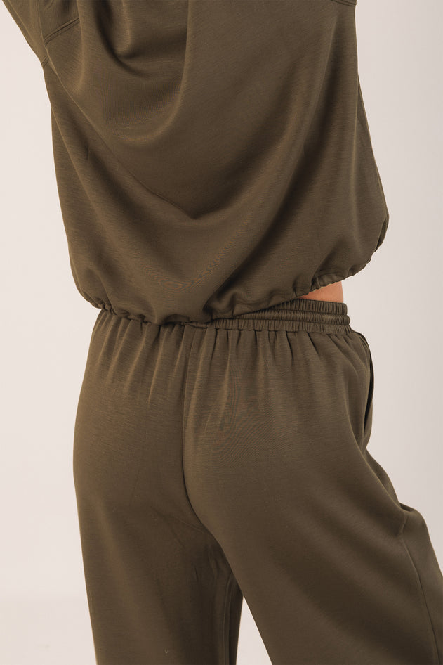 Wide Leg Pants Brown