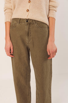 Washed Twill Pants Brown