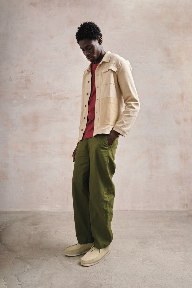 Christophe Organic Cotton Jacket Sand Patch