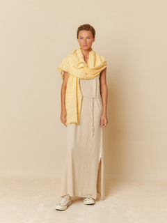Rustic Melange Dress Light Beige