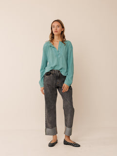 Bombed Sleeve Blouse Jade