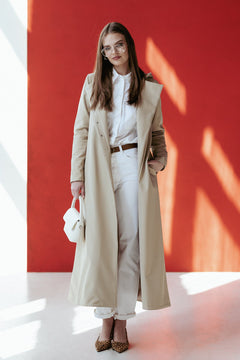 Classic Trench Raincoat Beige