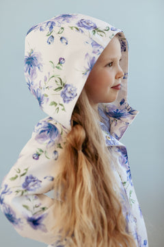 Kids' Blue Whisper Raincoat White