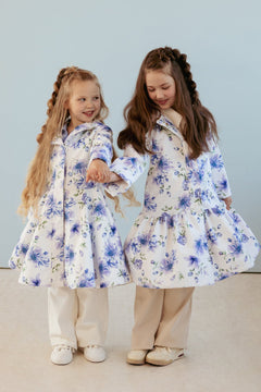 Kids' Floral Dream Raincoat White