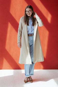 Classic Trench Raincoat Beige