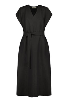 Väsby Linen Maxi Dress Raven Black