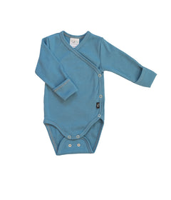 Baby's Ribbed Wrap Body Blue