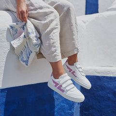 Alpha Velcro Sneakers White / Lila