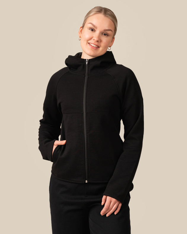 Toive Zip-Up Hoodie Black