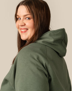 Toive Zip-Up Hoodie Long Sage Green