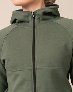 Toive Zip-Up Hoodie Sage Green