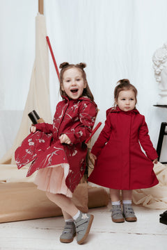 Kids' Scarlet Red Raincoat Red