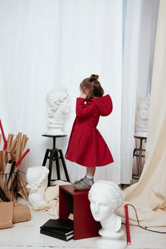 Kids' Scarlet Red Raincoat Red