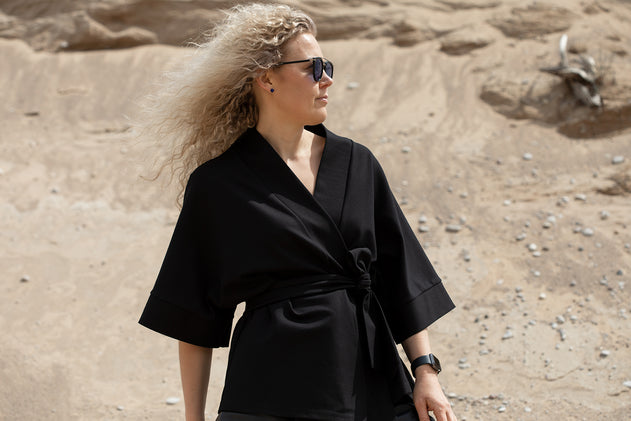 Nola Kimono Jacket Black
