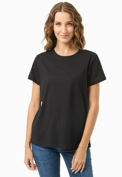 Women's Basic Round Neck T-Shirt Black