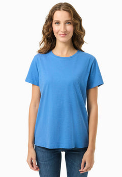 Women's Basic Round Neck T-Shirt Deep Blue