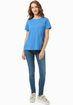 Women's Basic Round Neck T-Shirt Deep Blue